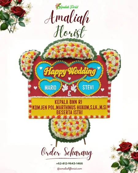 Papan Bunga Pernikahan Beji Depok
